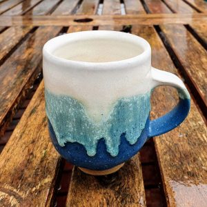 Mug on a table showing form and decoration